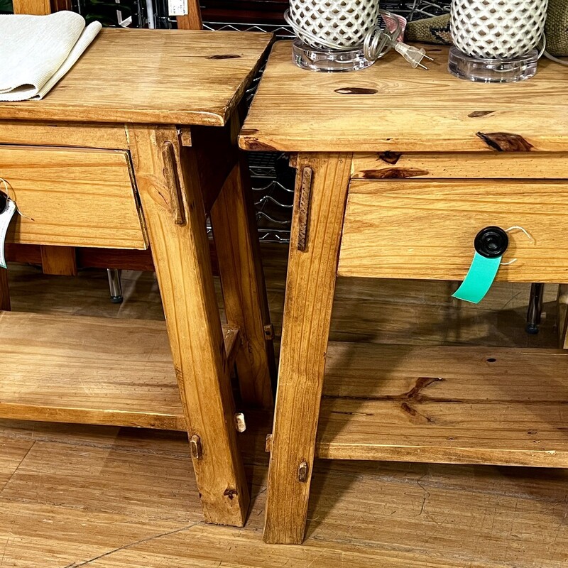 Rustic accent tables
Size: 22x16x25

Two available