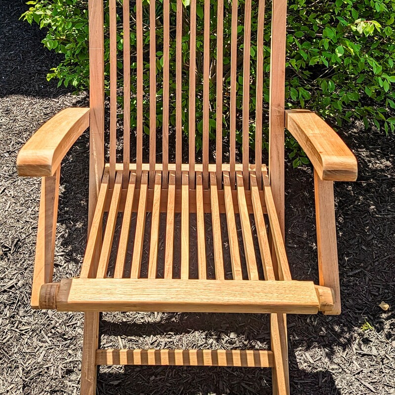 Teak Folding Outdoor Chair
Tan Brown Size: 22 x 24 x 35.5H