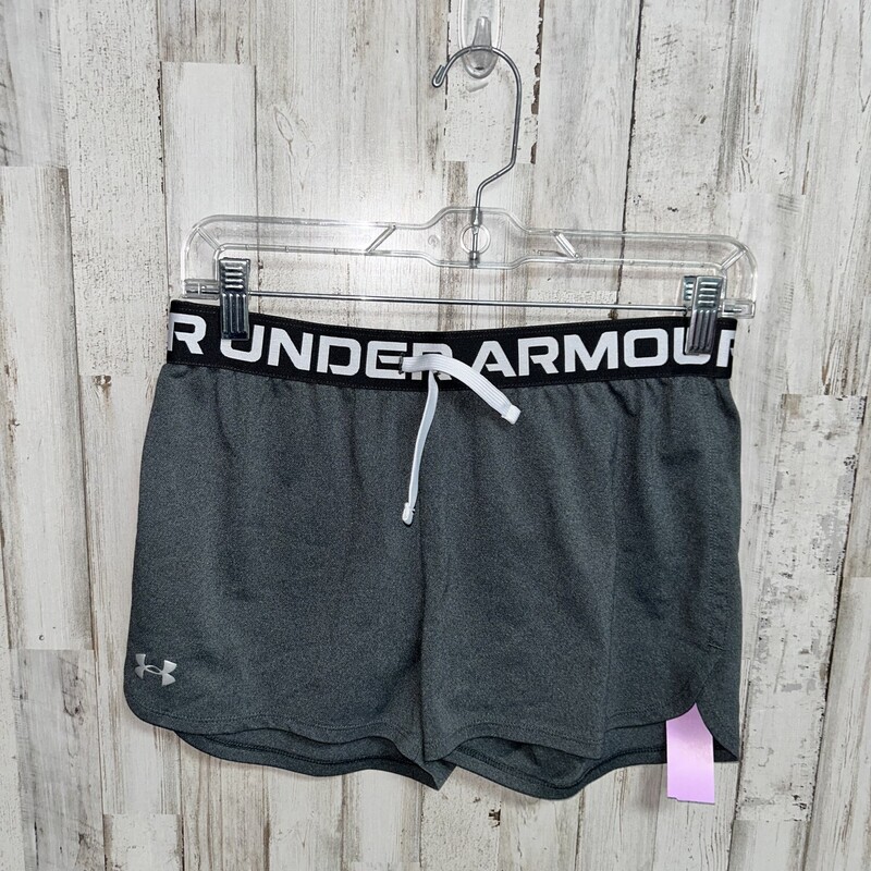 14/16 Grey Logo Shorts, Grey, Size: Girl 10 Up