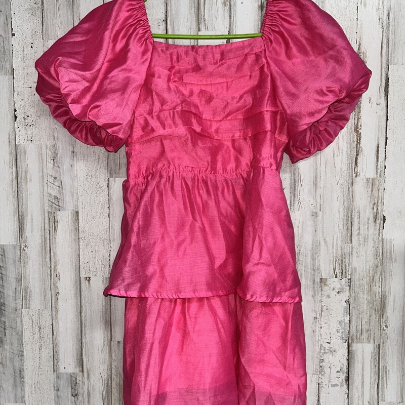 14 Hot Pink Ruffled Dress