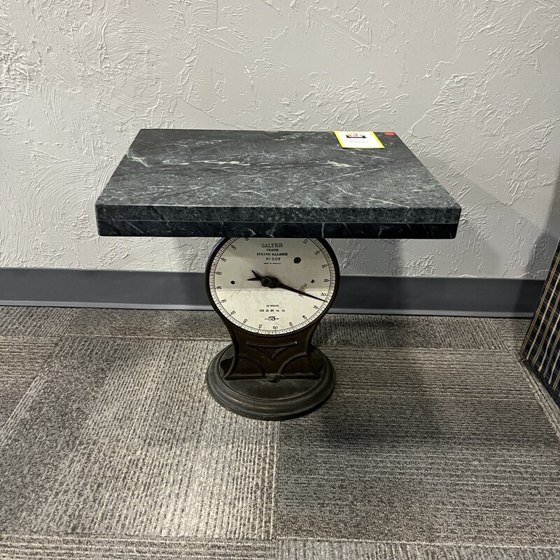 Marble Top Scale End Table