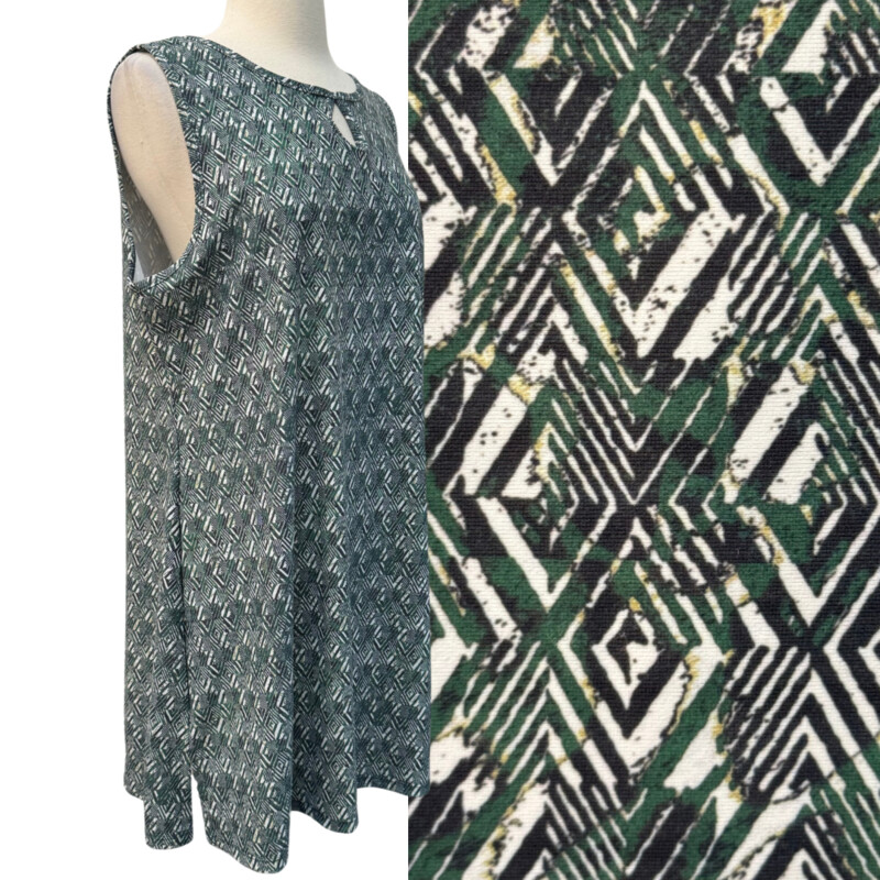 Nuu Muu Keyhole Dress<br />
Pattern:  Matcha 2021<br />
Colors: Forest, Navy and White<br />
Size: 2XL