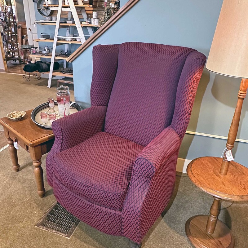 Maroon Wingback Chair