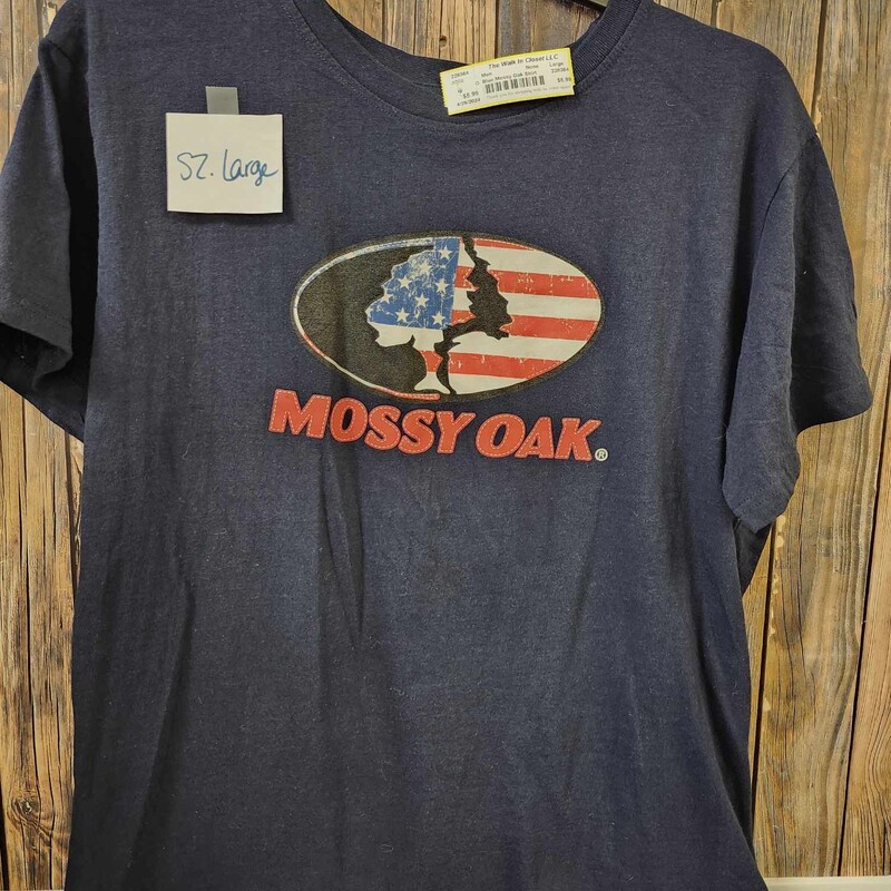 Blue Mossy Oak Shirt, Size: Large
