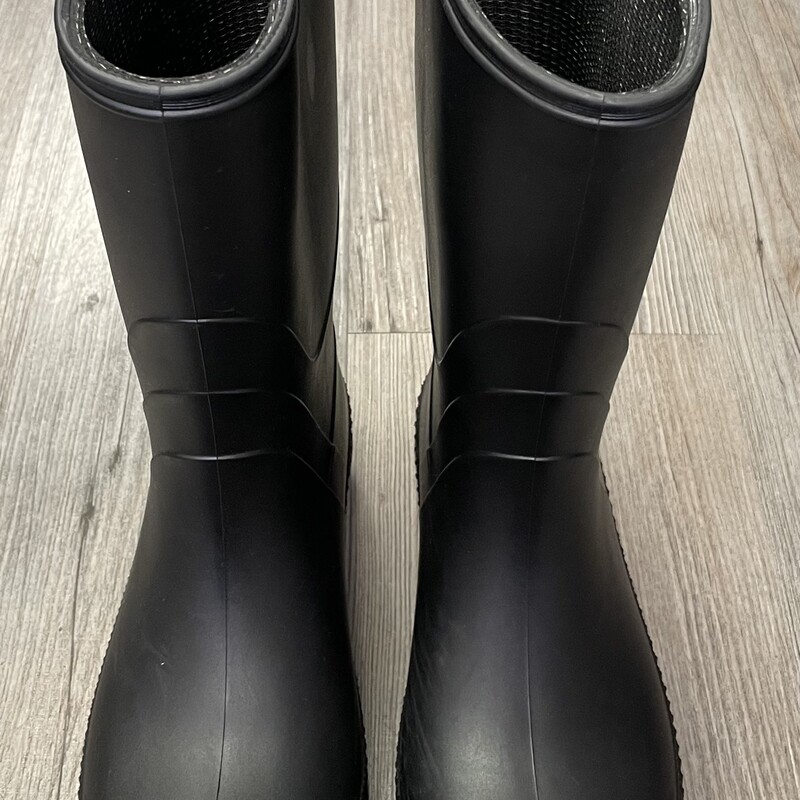 Black Rain Boots, Black, Size: 2Y