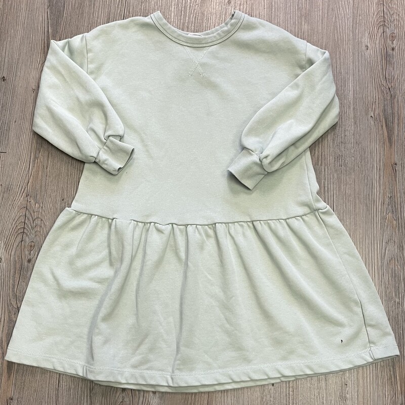 H&M Sweat Shirt Dress, Mint Green, Size: 6-8Y