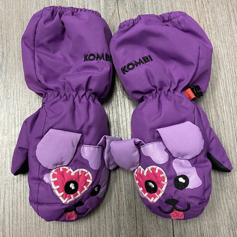 Kombi Mittens, Purple, Size: 3-4Y
