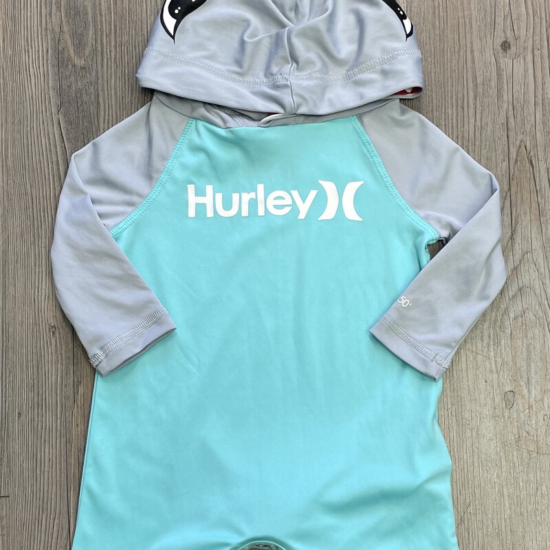 Hurley Hooded Bathingsuit, Multi, Size: 3M