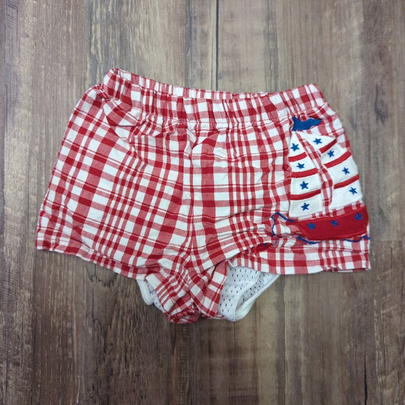 TheBaileyBoys Plaid Trunk, Red, Size: Baby 6m
