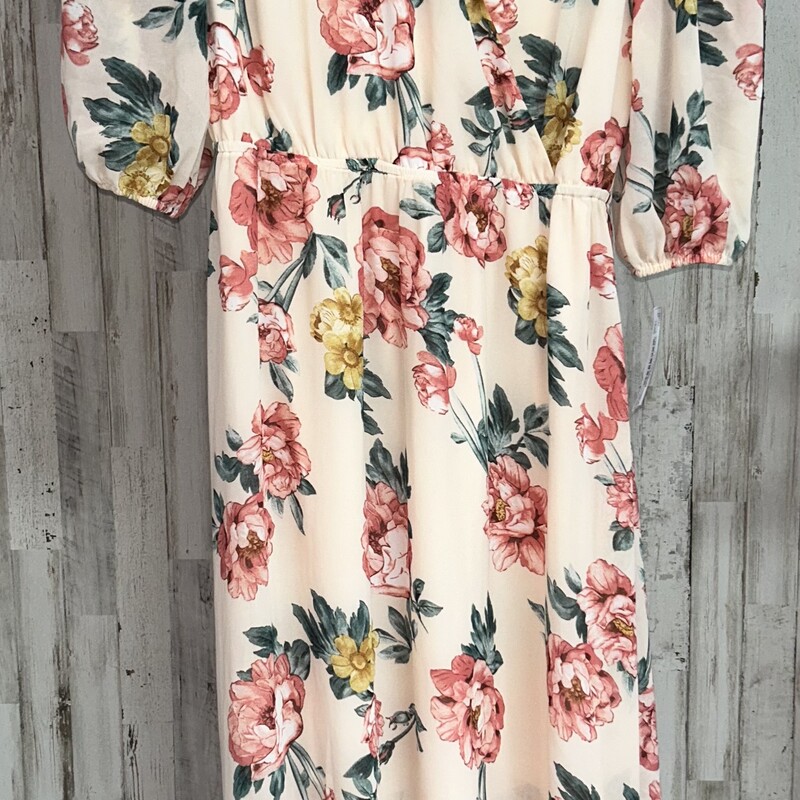 S Peach Floral Sheer Maxi, Pink, Size: Ladies S