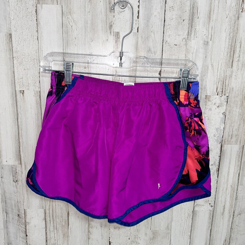 S Purple Printed Shorts