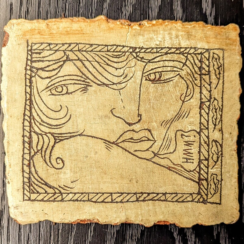 Carved Woman Plaque HMM?
Cream Brown
Size: 7x6H