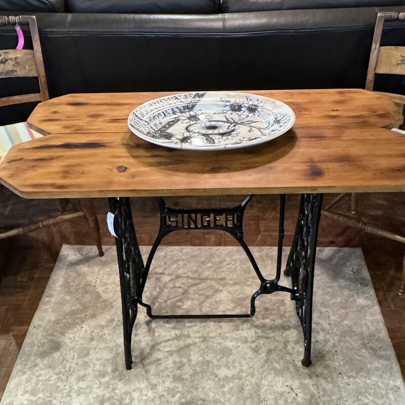 Pine Table with Singer Sewing Machine Base
23 In Width x 42 In Length x 29 In Height