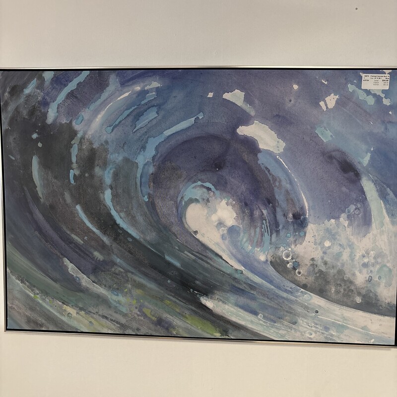 Framed Canvas Surf Wave