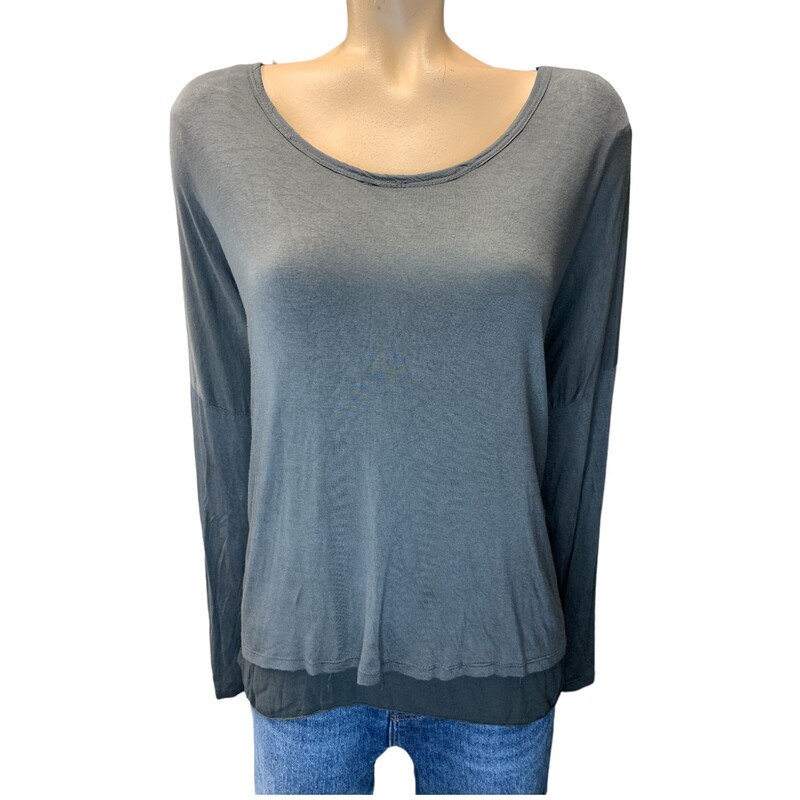 Made In Italy Top, Grey, Size: L