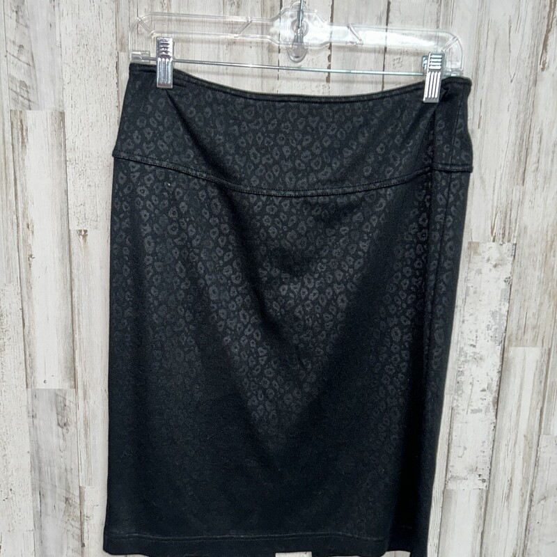 M Black Leopard Skirt