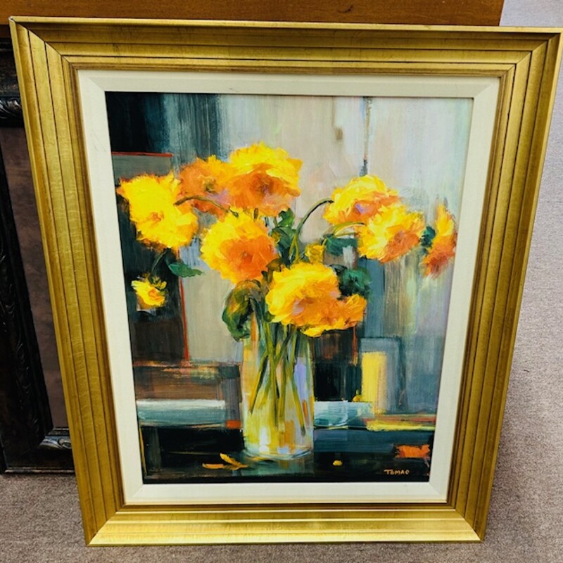 Jennie Tomao Floral Sunrise Oil Painting
Yellow Green Blue Gold Size: 24 x 30H
Retails: $241+