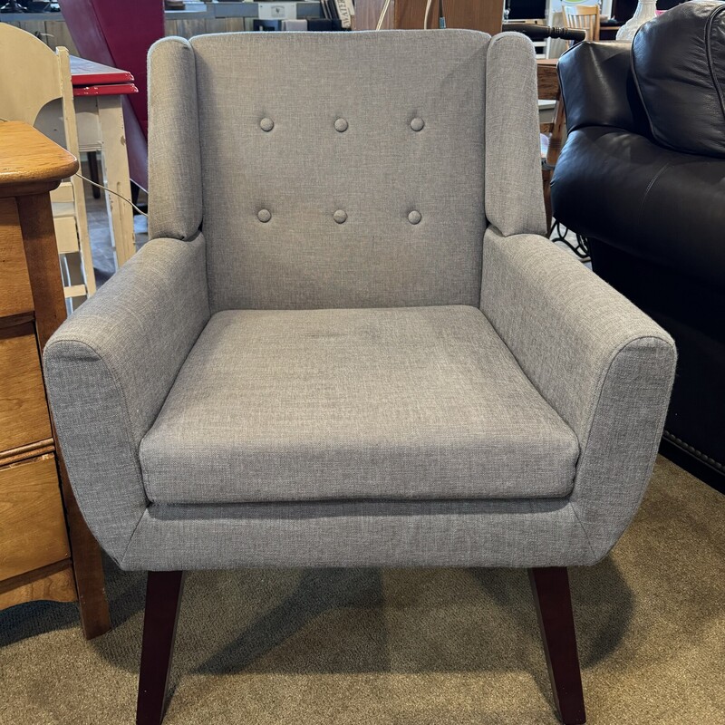 Gray Accent Chair
Perfect for Home or Office
29 Inches Wide, 27 Inches Deep, 35 Inches Tall