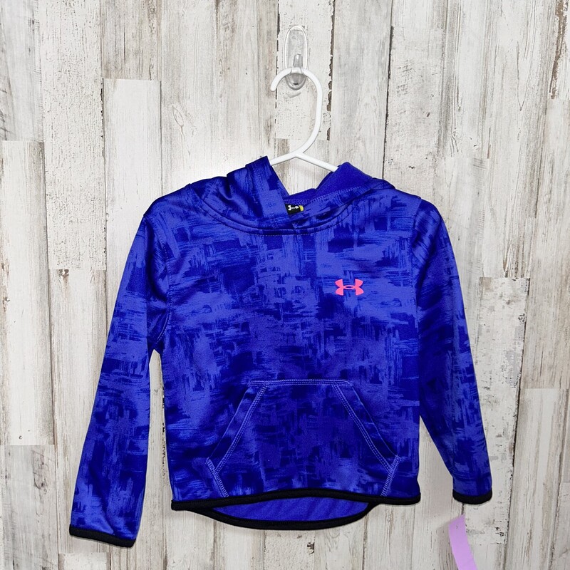 2T Blue Printed Hoodie, Blue, Size: Girl 2T