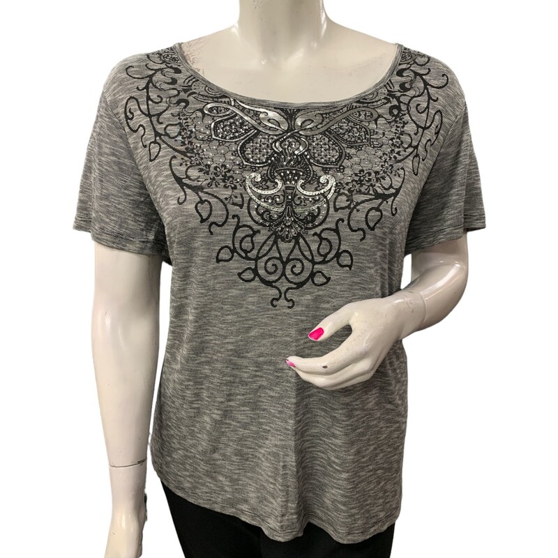 Style & Co, Grey/blk, Size: 3X