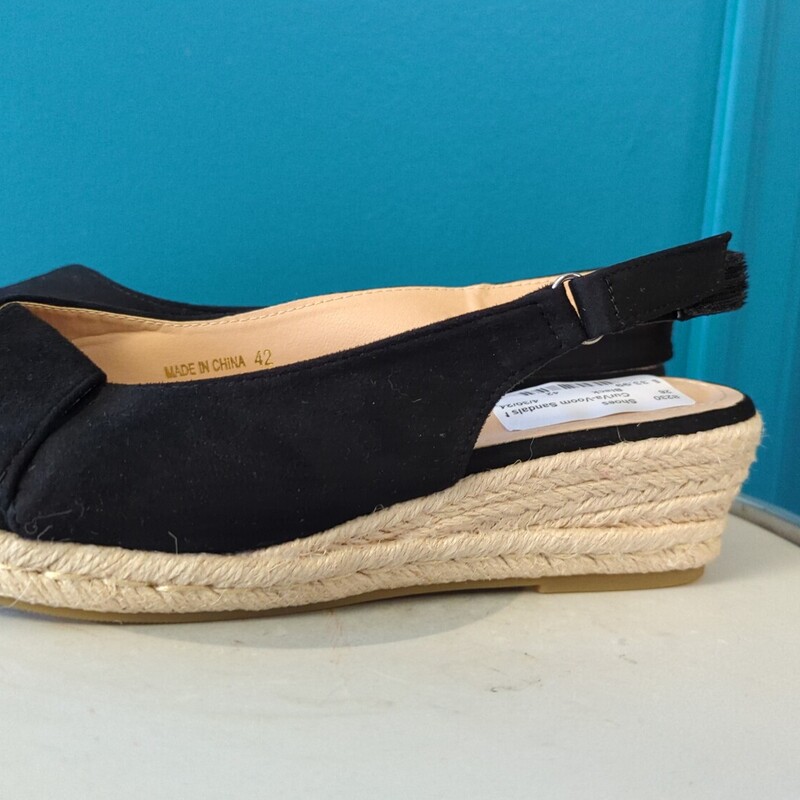 CurVa-Voom Sandals NEW, Black, Size: 42