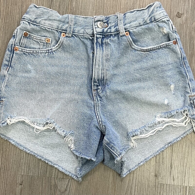 Zara Denim Shorts, Blue, Size: 13-14Y