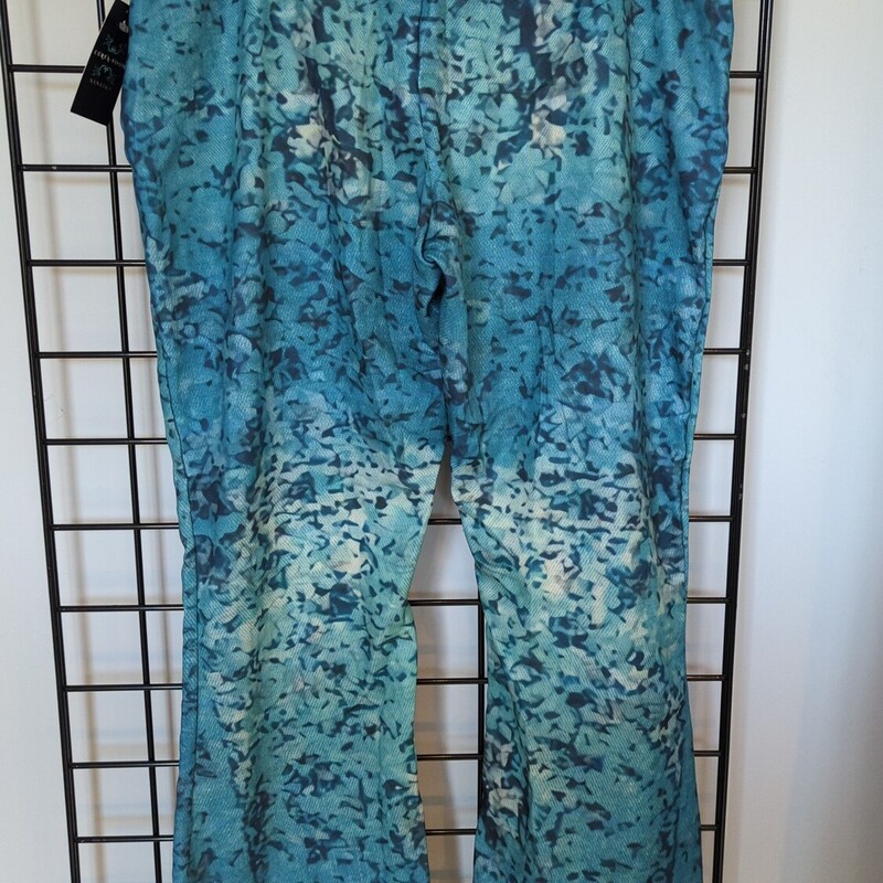 Pants, Blue Multi, Size: 16<br />
Flared