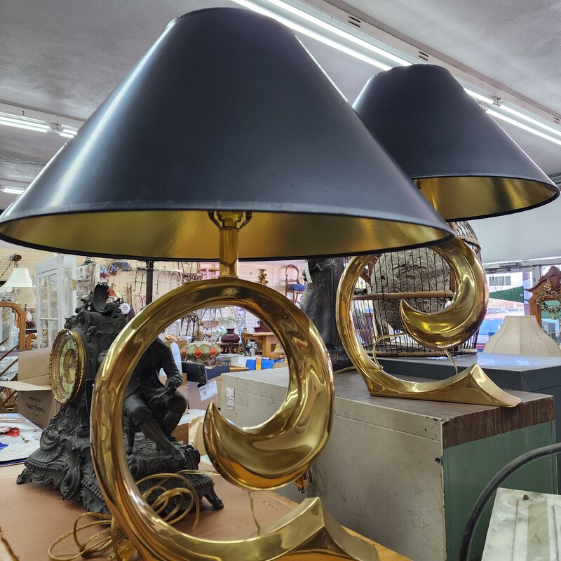 Erwin-Lambeth Lamps, Brass, Size: Pair W/Original Shades
Contact Store for Shipping