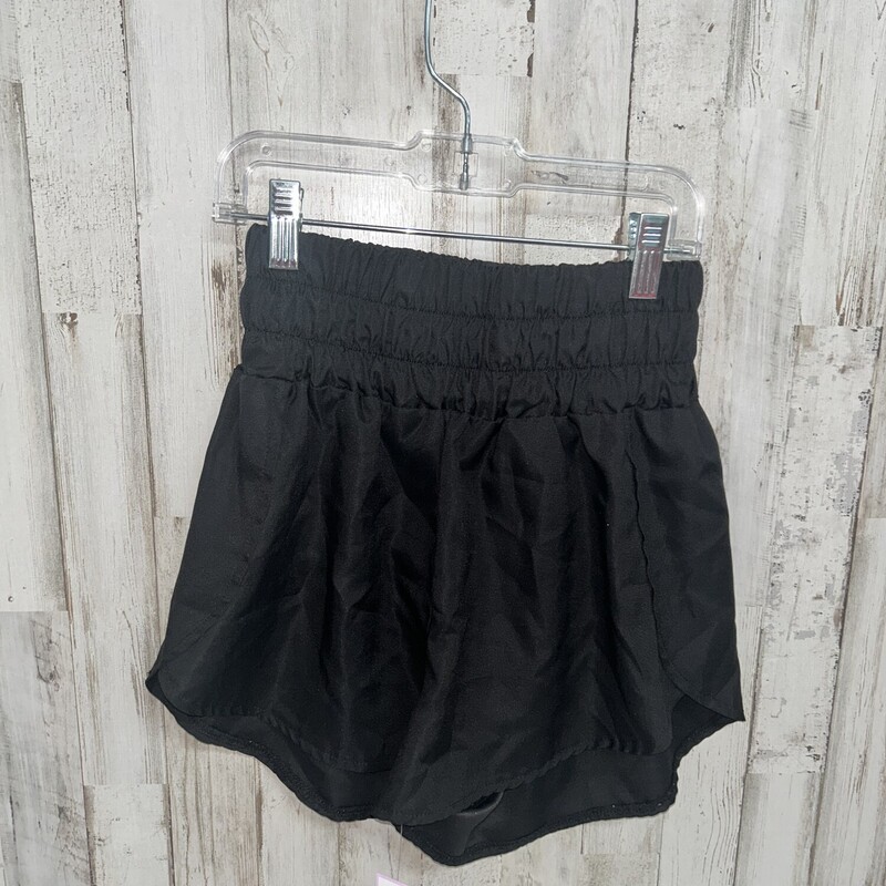 S Black Smocked Shorts