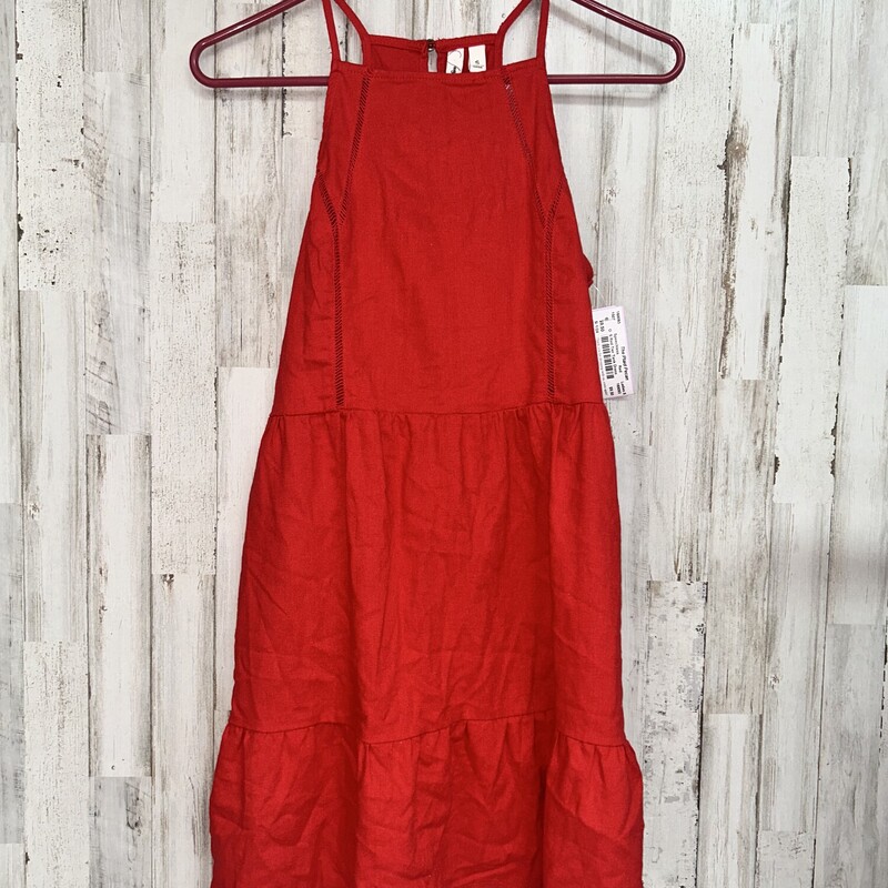 S Red Tier Tank Dress, Red, Size: Ladies S