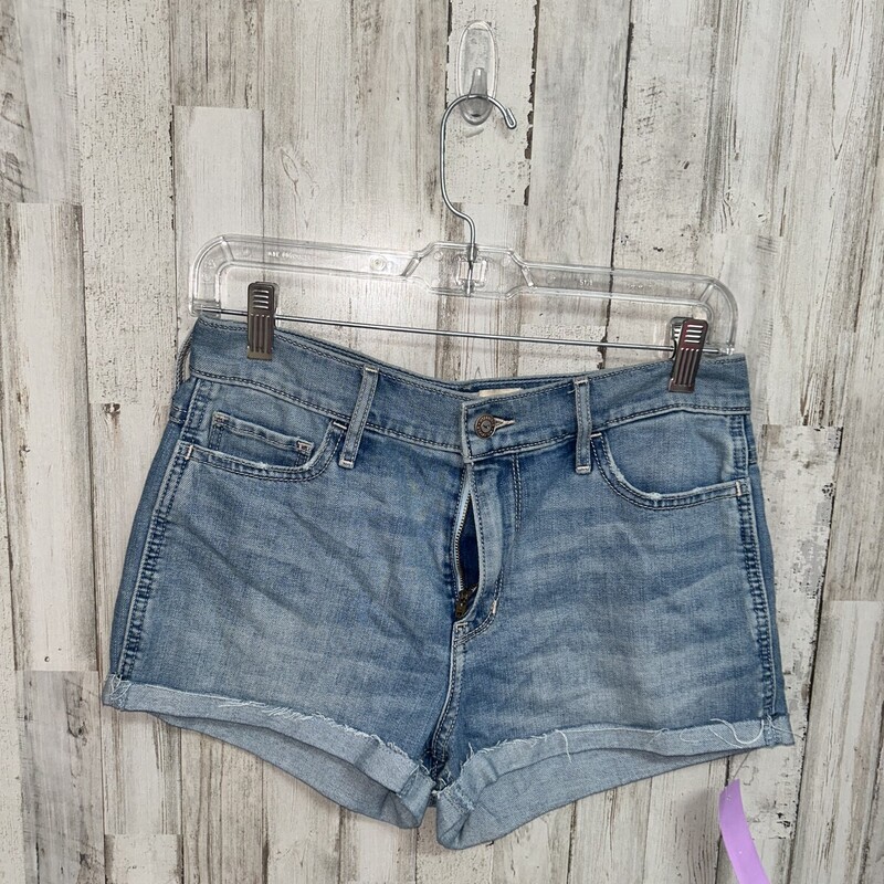 5 Denim Fray Cuff Shorts, Blue, Size: Ladies S