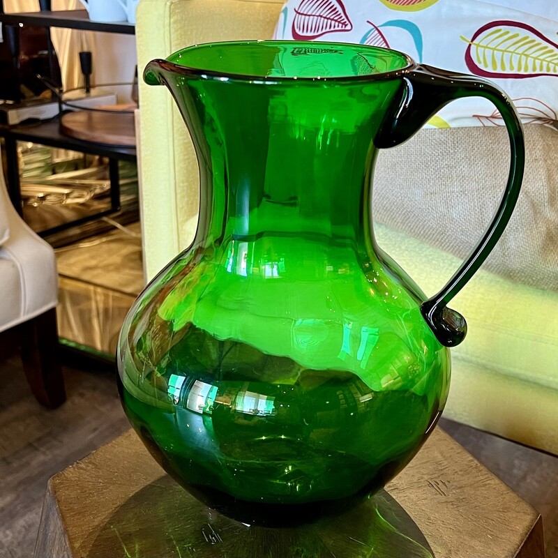 Large Green Pitcher, None, Size: 12