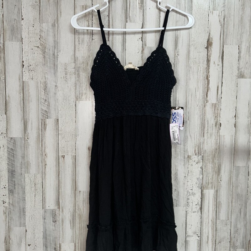 M Black Crochet Dress