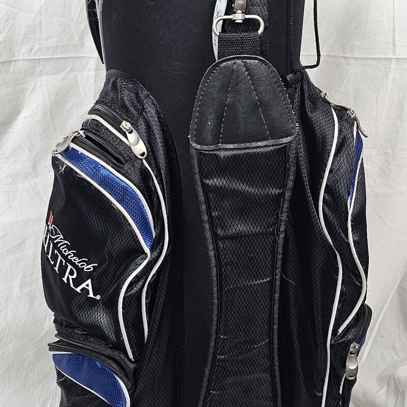 Michelob Ultra Cart Bag, Black & Blue, Adult