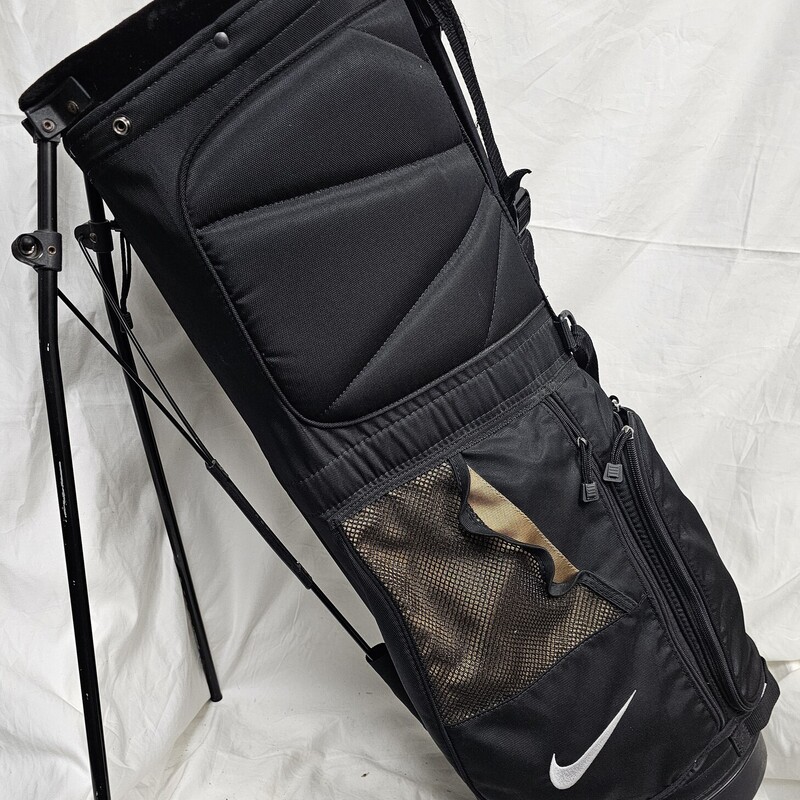 Nike Golf Stand Bag, Black/Gold, Size: Adult. Pre-owned