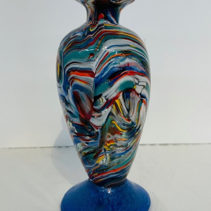 Multicolor Dipped Blown Vase
Blue, Orange, Green, Yellow
Size: 4x9H