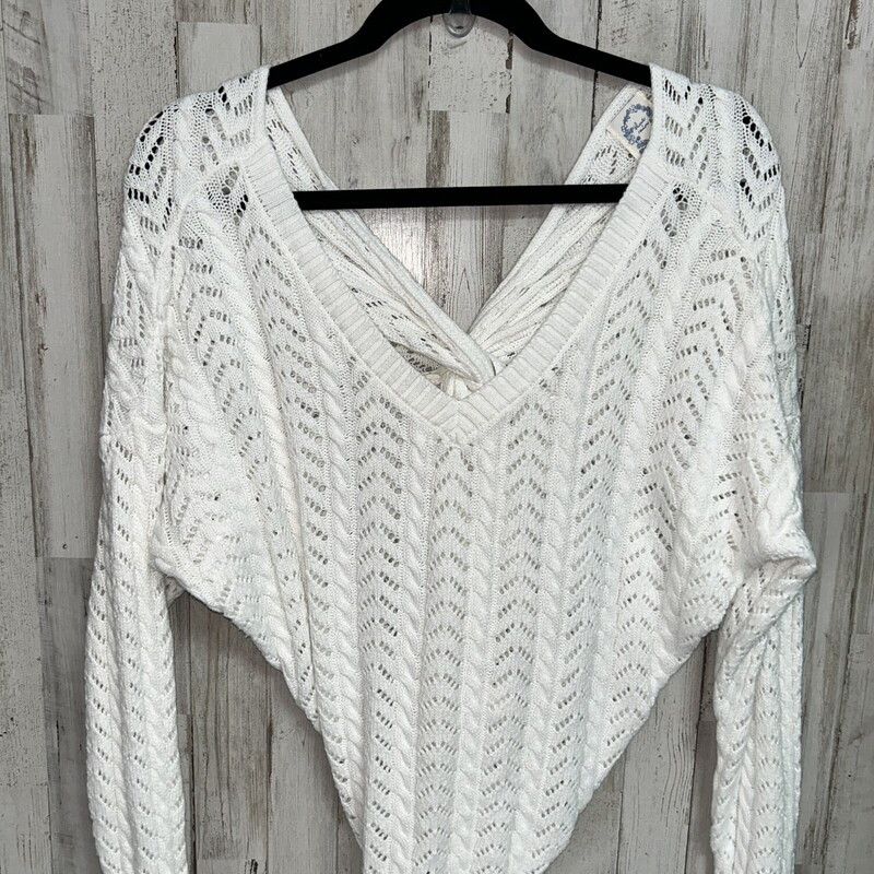 M White Cable Knit Sweate, White, Size: Ladies M