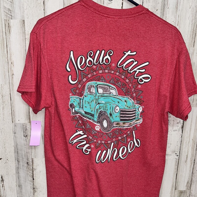 M Red Take The Wheel Tee, Red, Size: Ladies M