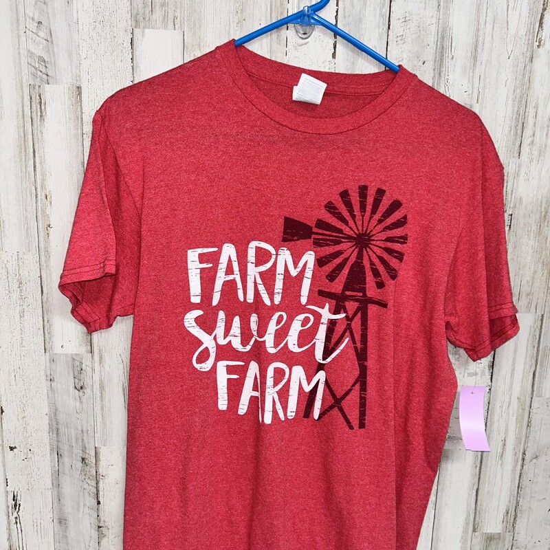 M Red Farm Tee, Red, Size: Ladies M