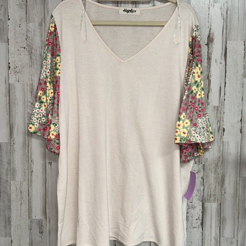 3X Beige Floral Sleeve To