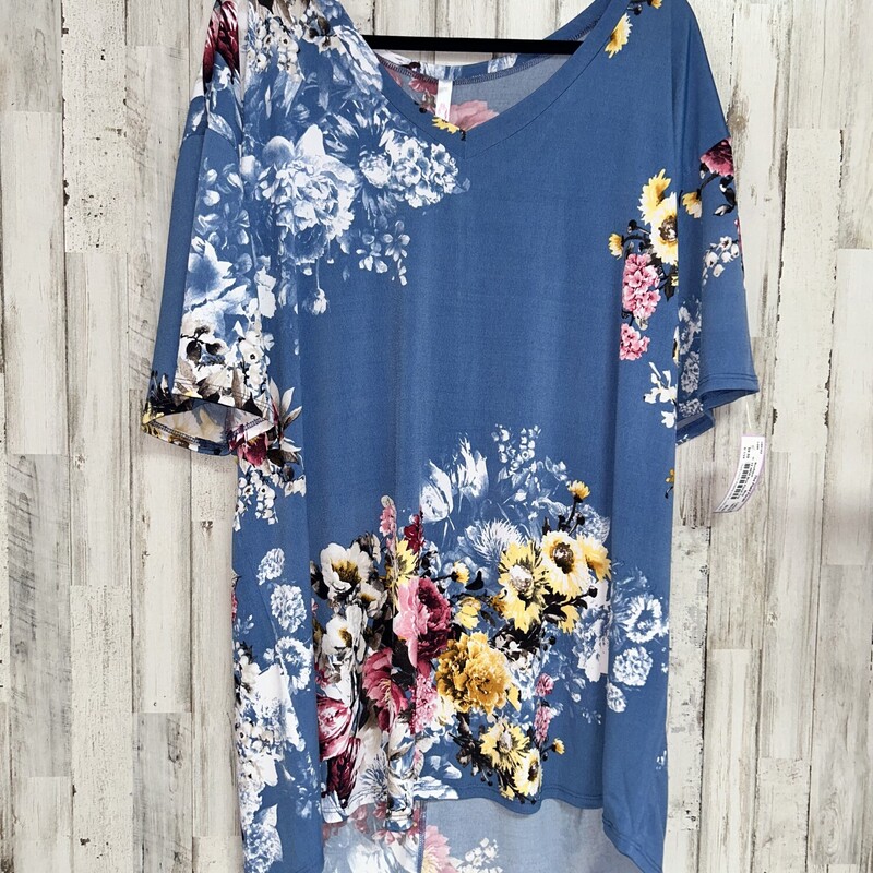 3X NEW Blue Floral Top