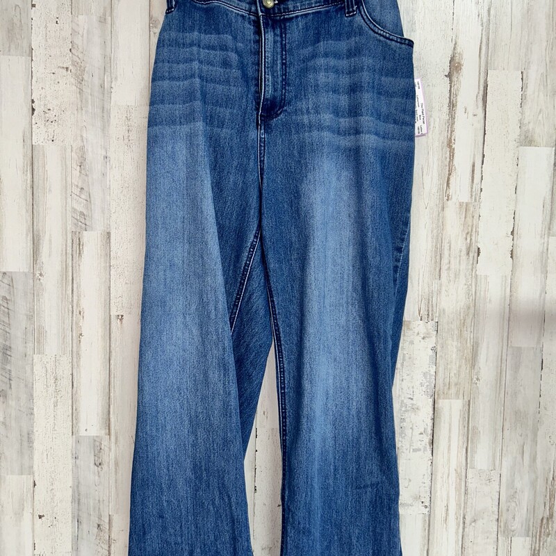 22W Elastic Band Jean, Blue, Size: Ladies 2X