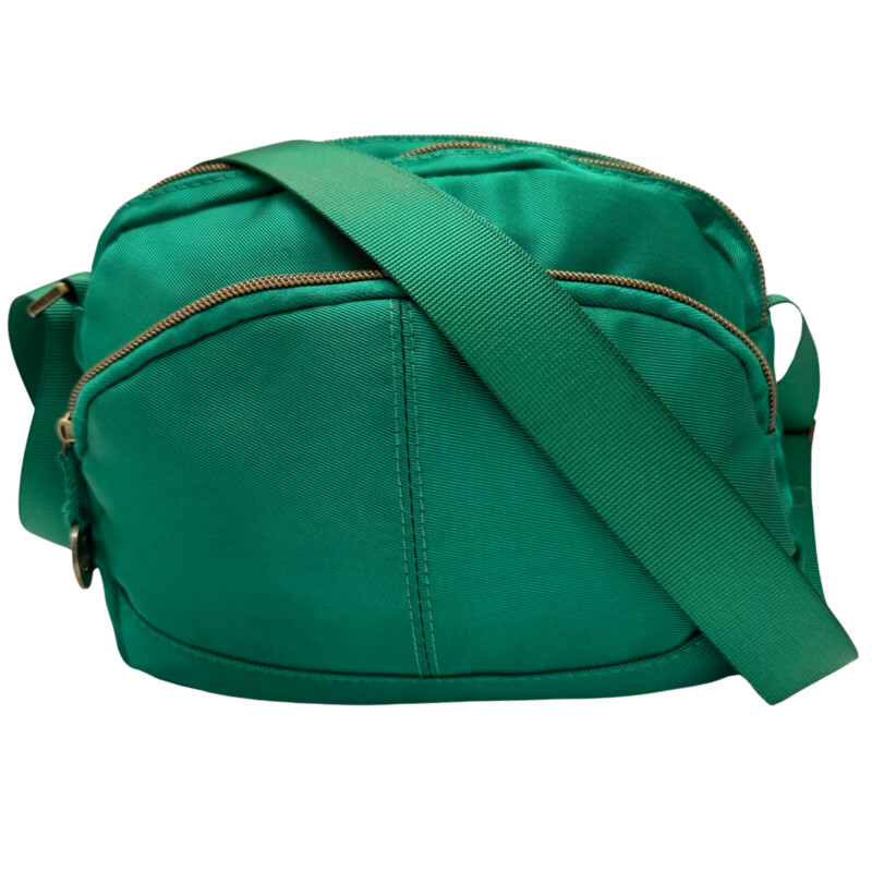 Travelon Crossbody<br />
Adorable Fun Pattern Inside<br />
Exterior Color:  Happy Green<br />
Perfect Bag for Summer!