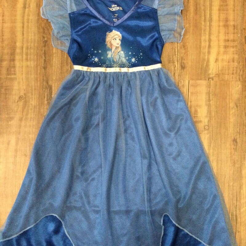 Elsa Fantasy Nightgown, Blue, Size: 5 Toddler