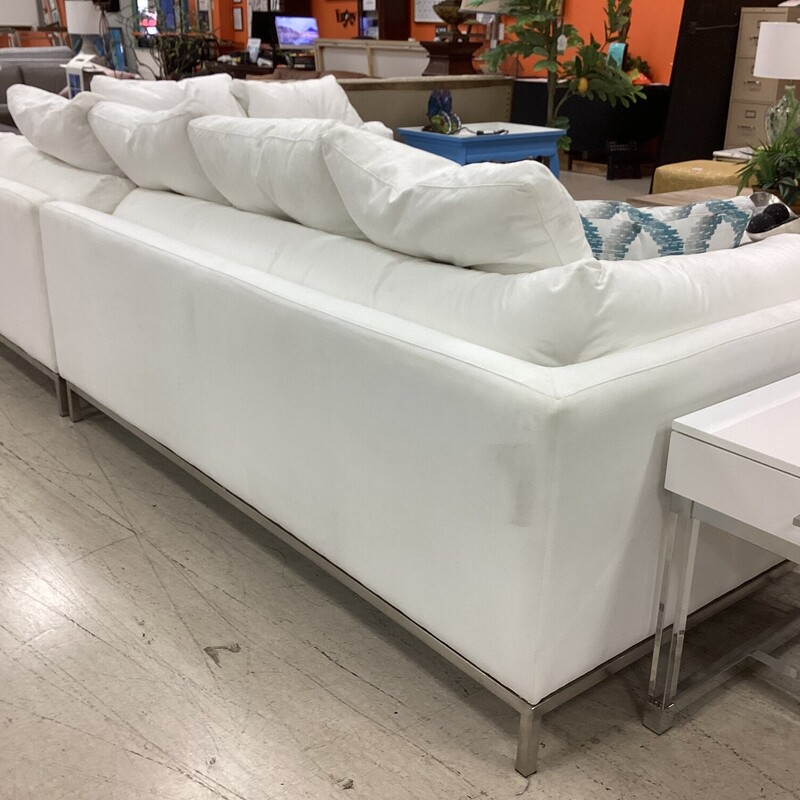 Deep Down 2pc Sectional, White, W/ Pillows
121 in x 77 in