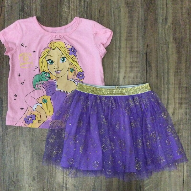 Rapunzel 2pc Tulle Skirt, Purple, Size: 5 Toddler