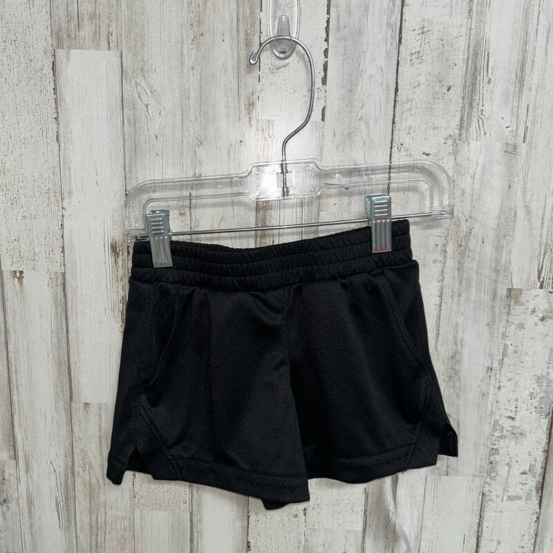 4/5 Black Gym Shorts, Black, Size: Girl 4T