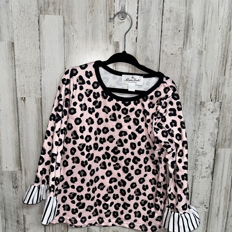 5 Pink Leopard Top, Pink, Size: Girl 5T