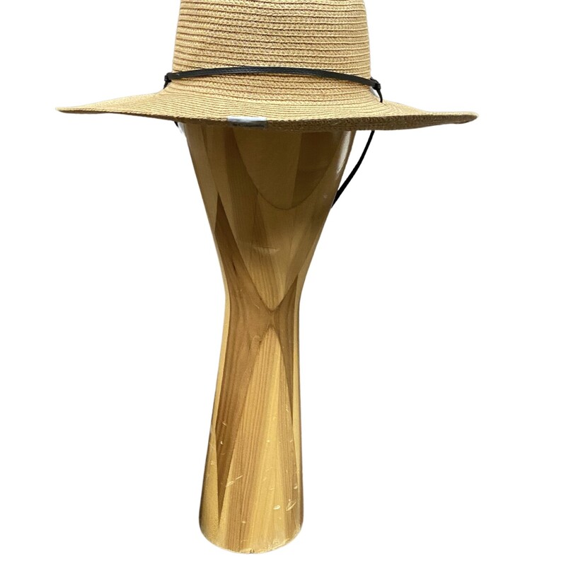 Straw Lther Strap Hat<br />
Tan/blk<br />
Size: S/M