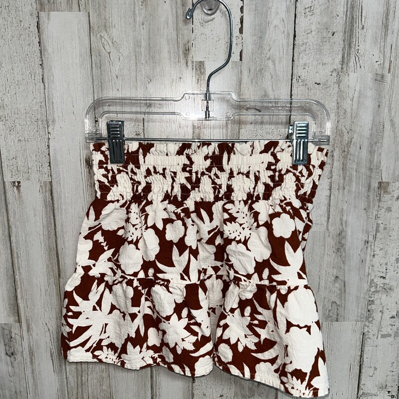 6/6X Tan Floral Skirt
